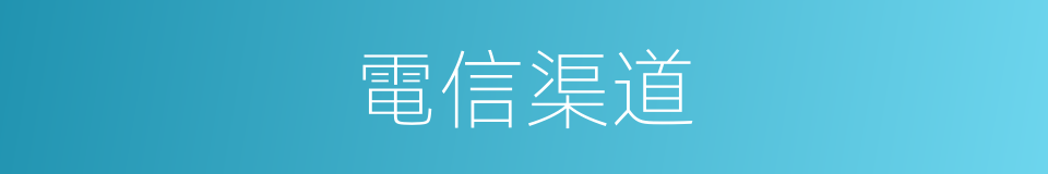 電信渠道的同義詞