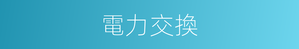 電力交換的同義詞
