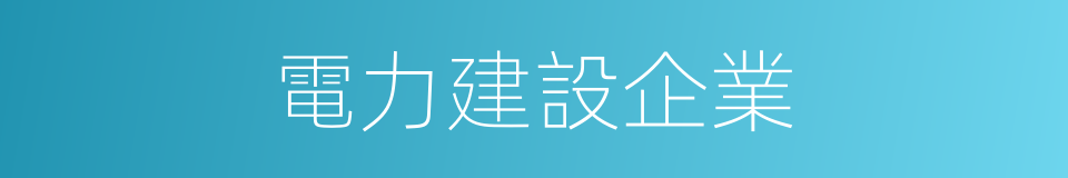 電力建設企業的同義詞