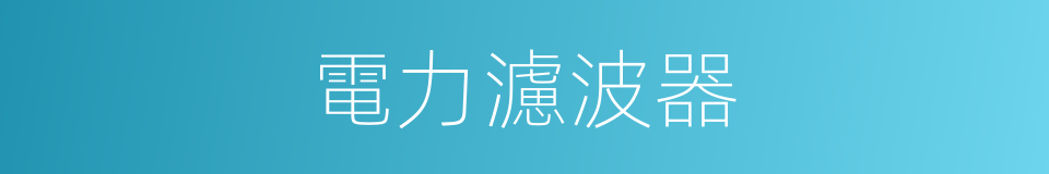 電力濾波器的同義詞