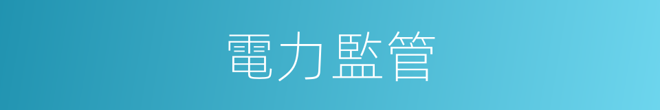 電力監管的同義詞