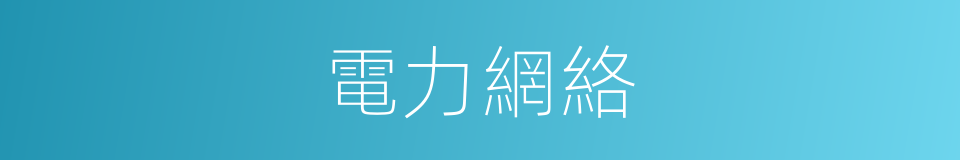 電力網絡的同義詞