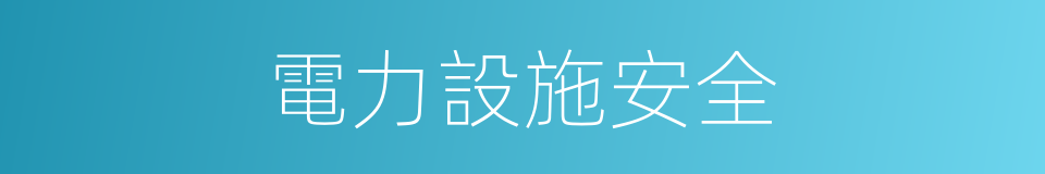 電力設施安全的同義詞