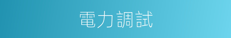 電力調試的同義詞