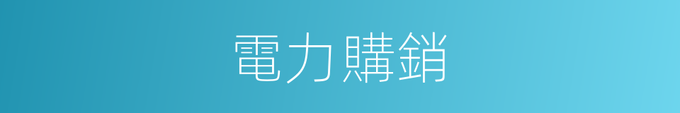 電力購銷的同義詞