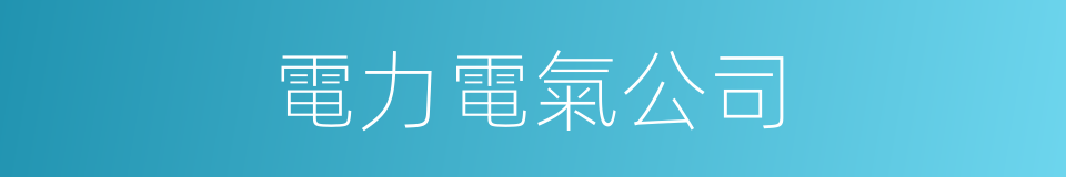 電力電氣公司的同義詞