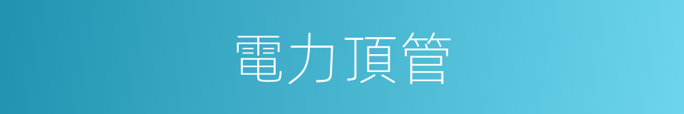 電力頂管的同義詞