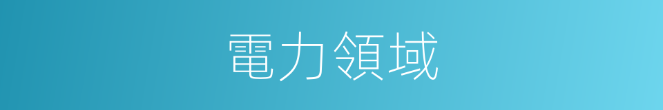 電力領域的同義詞