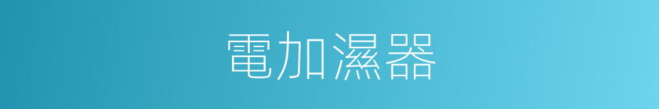 電加濕器的同義詞