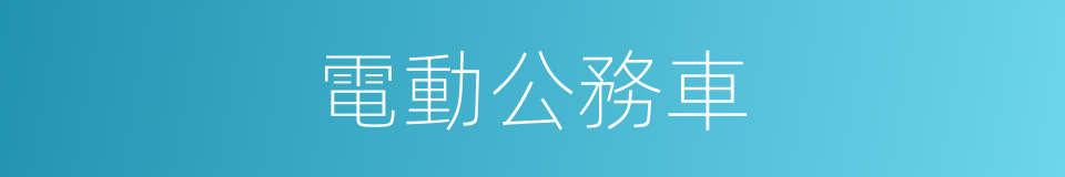 電動公務車的同義詞