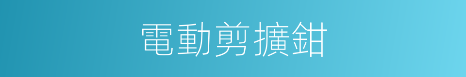 電動剪擴鉗的同義詞