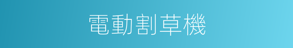 電動割草機的同義詞