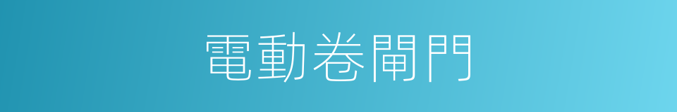 電動卷閘門的同義詞