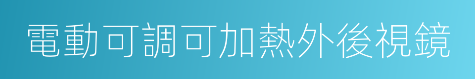 電動可調可加熱外後視鏡的同義詞