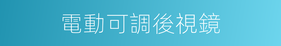 電動可調後視鏡的同義詞