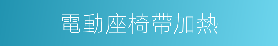 電動座椅帶加熱的同義詞