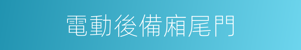 電動後備廂尾門的同義詞