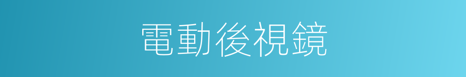 電動後視鏡的同義詞