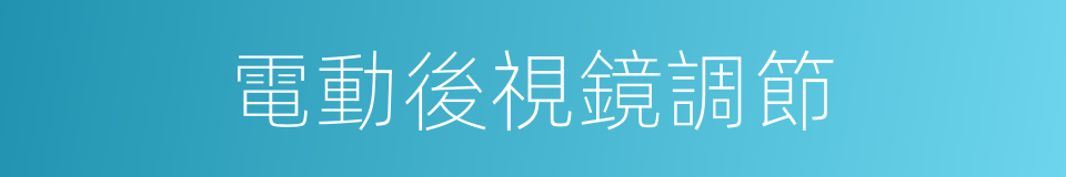 電動後視鏡調節的同義詞