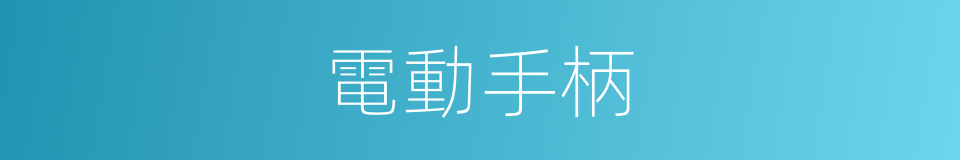 電動手柄的同義詞