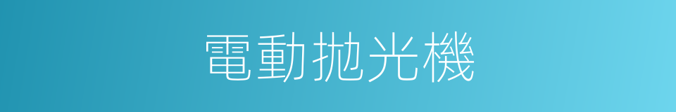 電動拋光機的同義詞