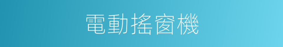 電動搖窗機的同義詞