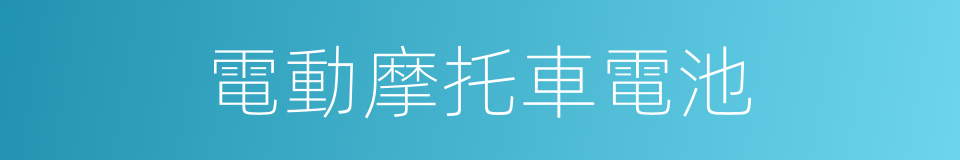 電動摩托車電池的同義詞