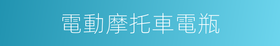 電動摩托車電瓶的同義詞