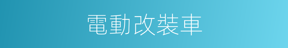 電動改裝車的同義詞