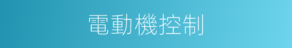 電動機控制的同義詞