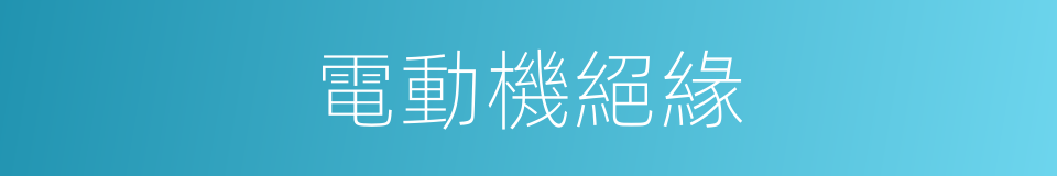 電動機絕緣的同義詞