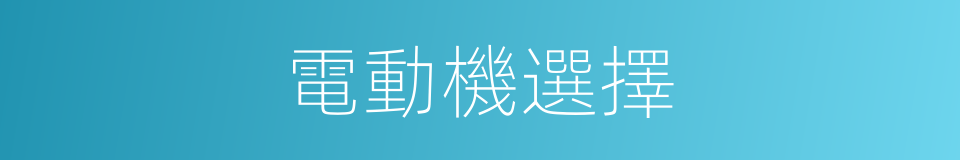 電動機選擇的同義詞