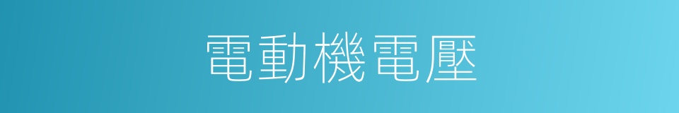 電動機電壓的同義詞