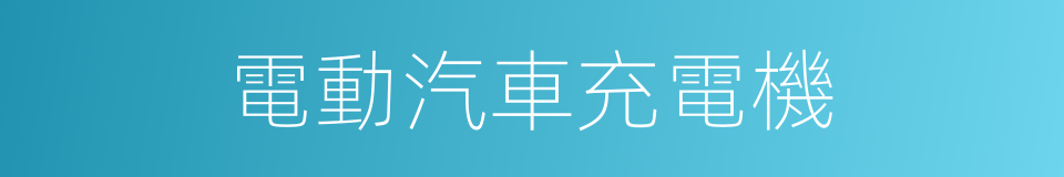 電動汽車充電機的同義詞