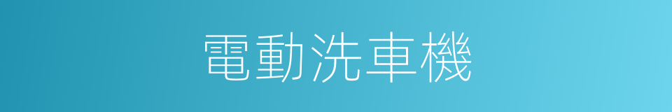 電動洗車機的同義詞