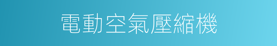 電動空氣壓縮機的同義詞