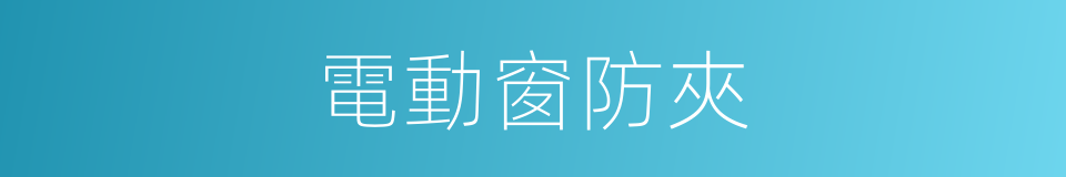 電動窗防夾的同義詞