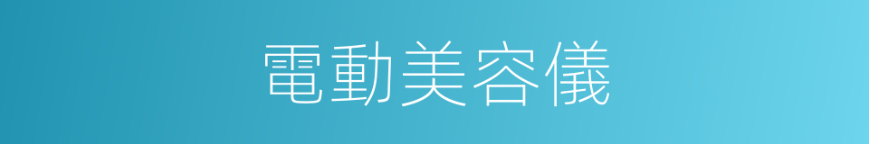 電動美容儀的同義詞