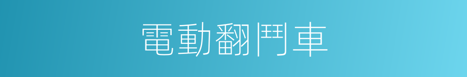 電動翻鬥車的同義詞