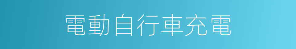 電動自行車充電的同義詞