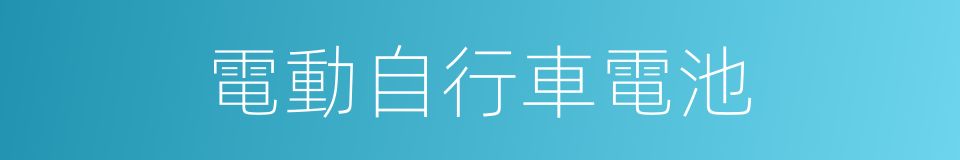 電動自行車電池的同義詞