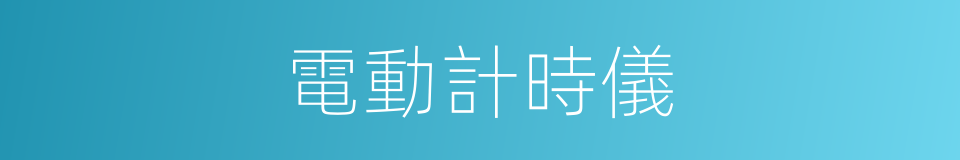 電動計時儀的同義詞