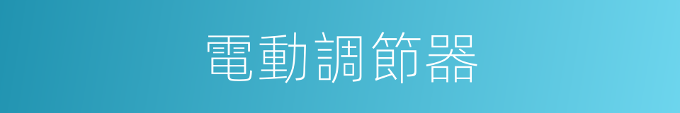 電動調節器的同義詞