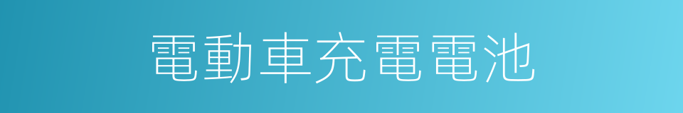 電動車充電電池的同義詞