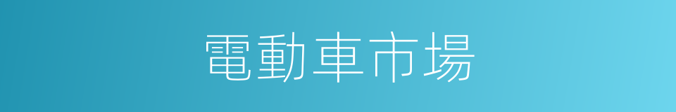 電動車市場的同義詞