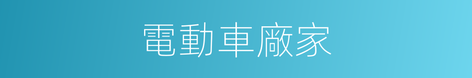 電動車廠家的同義詞