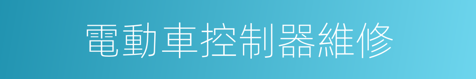 電動車控制器維修的同義詞