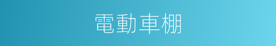 電動車棚的同義詞