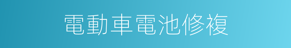 電動車電池修複的同義詞