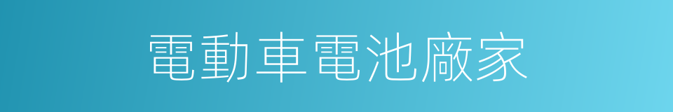 電動車電池廠家的同義詞